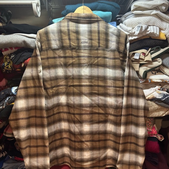 Kuhl The Law Flannel Men’s XL Shirt Grey Green Long Sleeve Button Up Outdoors - Picture 8 of 10